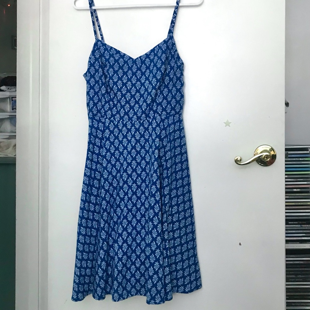Old Navy blue fit & flare dress